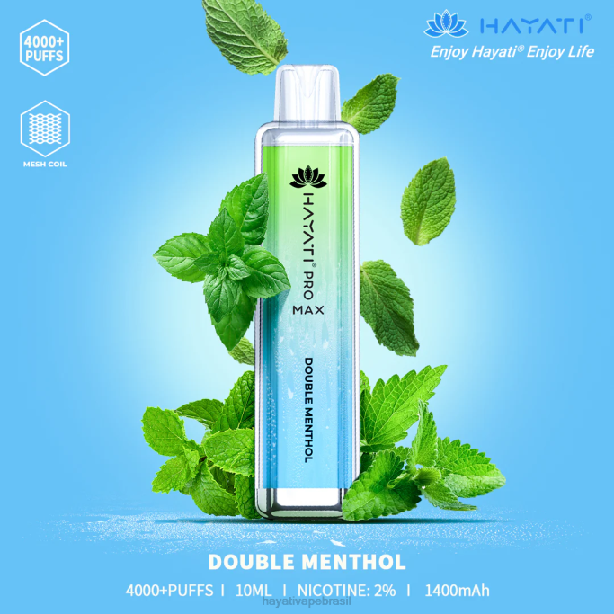 Hayati Brasília - Hayati Pro Max descartável H0PN102 mentol duplo