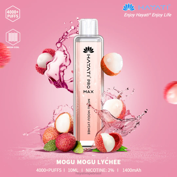 Hayati Brasília - Hayati Pro Max descartável H0PN112 lichia mogu mogu