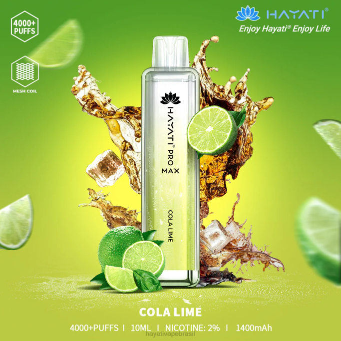 Hayati Brasil - Hayati Pro Max descartável H0PN101 cola de limão