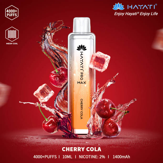 Hayati Price Brasil - Hayati Pro Max descartável H0PN100 cola de cereja