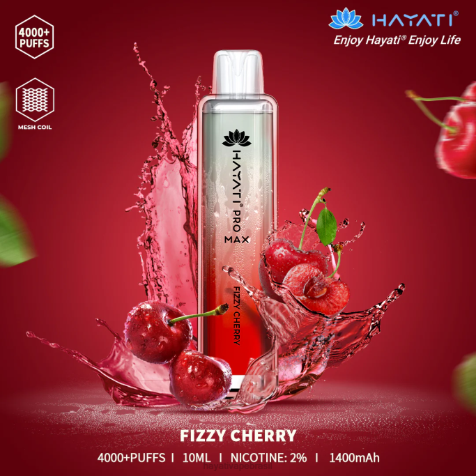 Hayati Vape Brasil - Hayati Pro Max descartável H0PN103 cereja efervescente