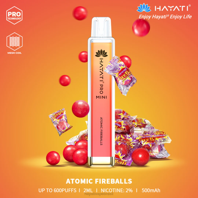 Hayati Brasil - Hayati Pro Mini descartável H0PN1 bola de fogo atômica