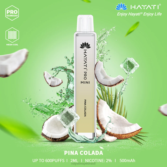 Hayati Store Brasil - Hayati Pro Mini descartável H0PN29 piña colada