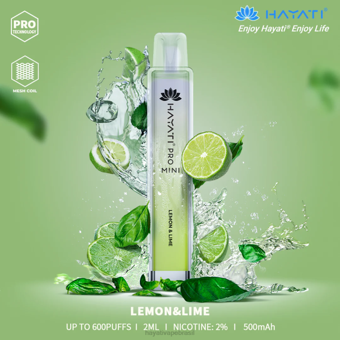 Hayati Vape Flavours - Hayati Pro Mini descartável H0PN14 limão