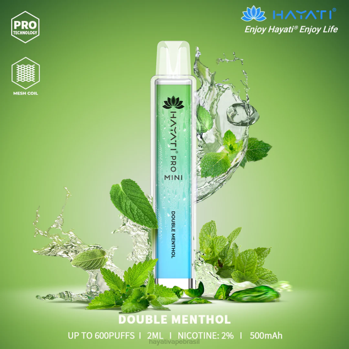 Hayati Vape Near Me - Hayati Pro Mini descartável H0PN8 mentol duplo