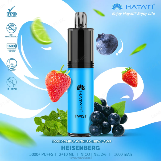 Hayati Brasil - Hayati Twist descartável H0PN71 Heisenberg