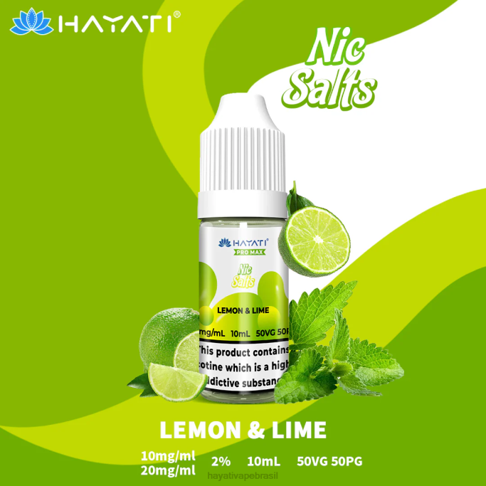 Hayati Brasil - Hayati Pro Max sais de nic H0PN241 limão