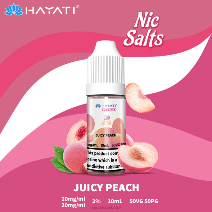 Hayati Price Brasil - Hayati Pro Max sais de nic H0PN240 pêssego suculento