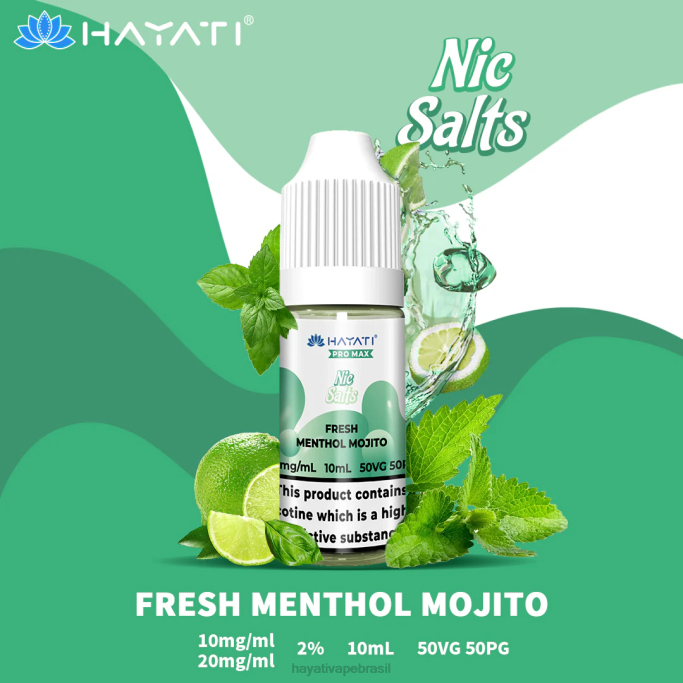 Hayati Store Brasil - Hayati Pro Max sais de nic H0PN239 mojito de mentol fresco