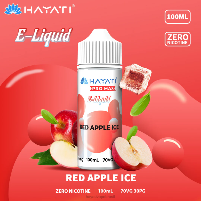 Hayati Vapes Wholesale - Hayati Pro Max sais de nic H0PN257 gelo de maçã vermelha