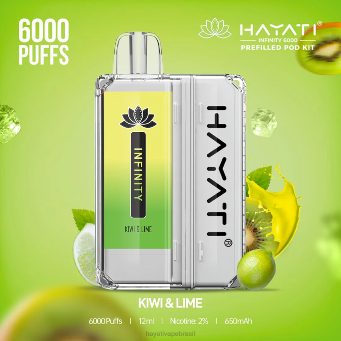 Hayati Brasília - Hayati Infinity 6.000 kits de cápsulas H0PN152 kiwi e limão