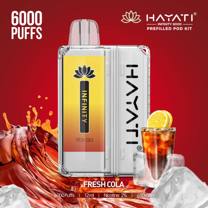 Hayati Store Brasil - Hayati Infinity 6.000 kits de cápsulas H0PN149 cola fresca