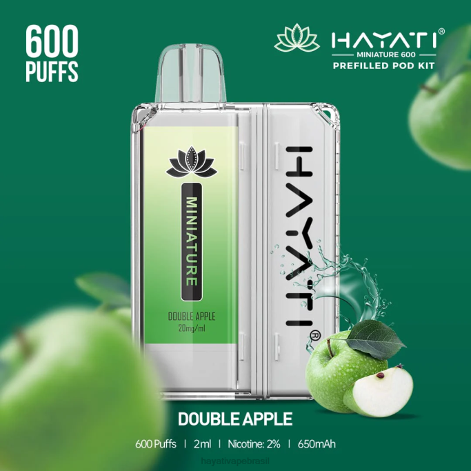 Hayati Brasília - Hayati Miniature 600 kits de cápsulas H0PN32 maçã dupla