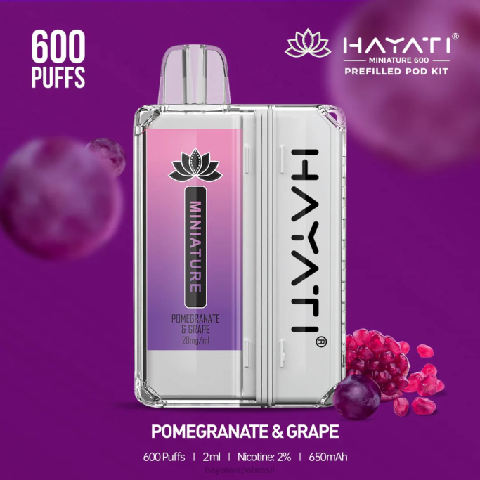 Hayati Brasília - Hayati Miniature 600 kits de cápsulas H0PN42 romã e uva