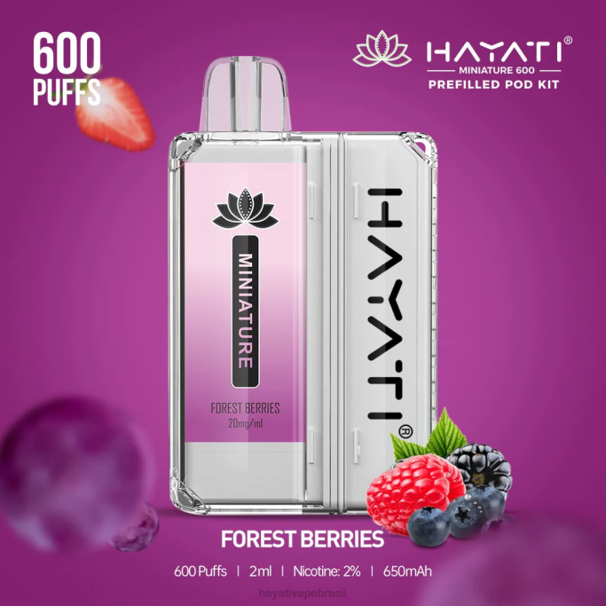 Hayati Vape Flavours - Hayati Miniature 600 kits de cápsulas H0PN34 bagas da floresta