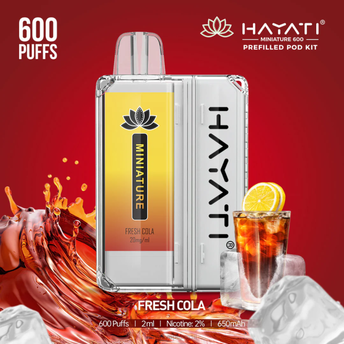 Hayati Vape Liquid - Hayati Miniature 600 kits de cápsulas H0PN35 cola fresca