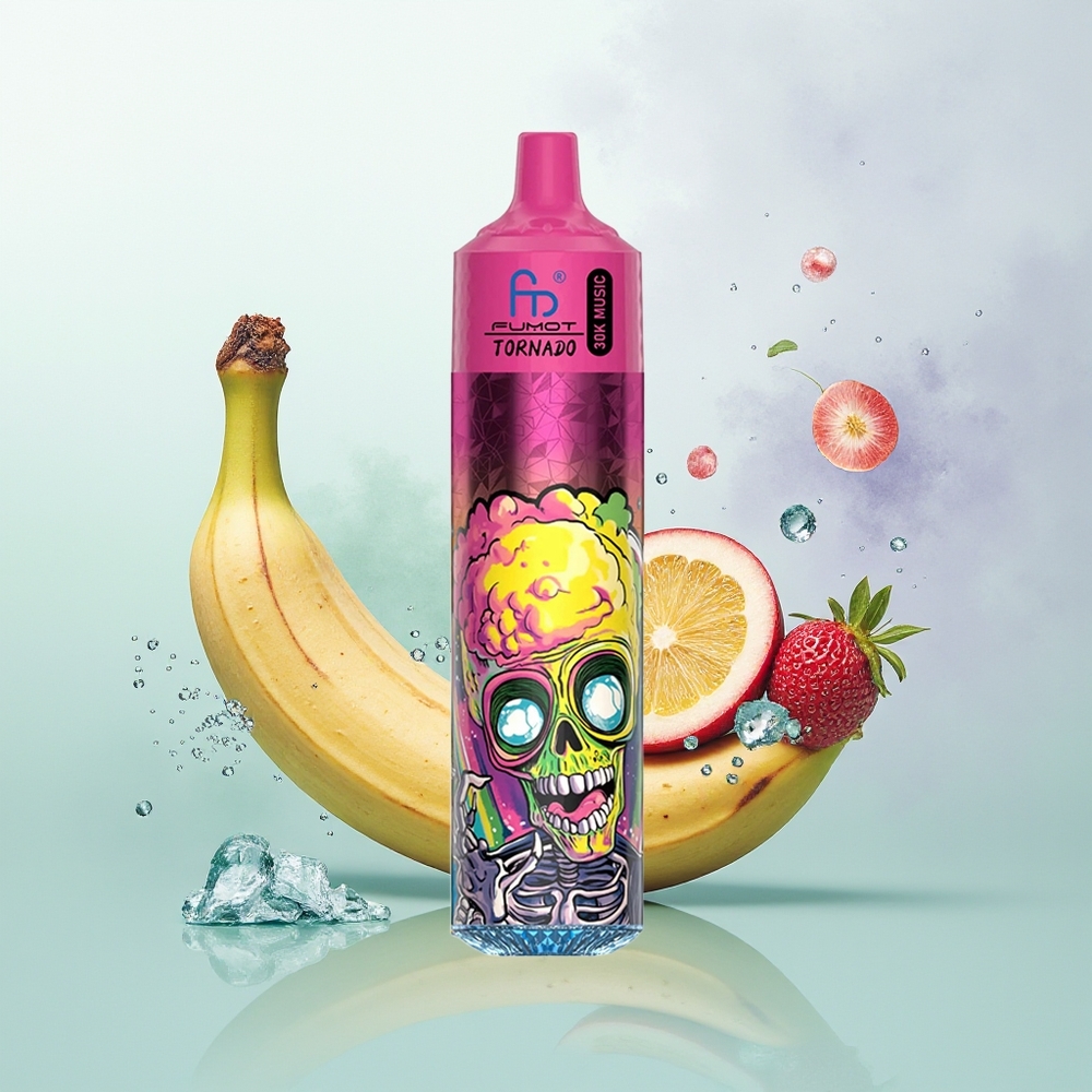 Fumot Randm Tornado 30000 Banana Gelo com 30mL
