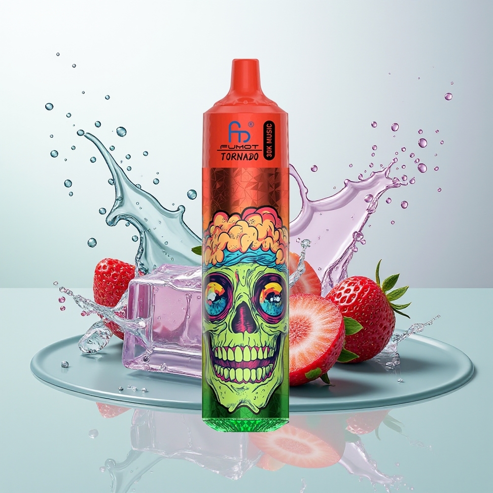 Fumot Randm Tornado 30000 Morango Fruta Gelo com LED