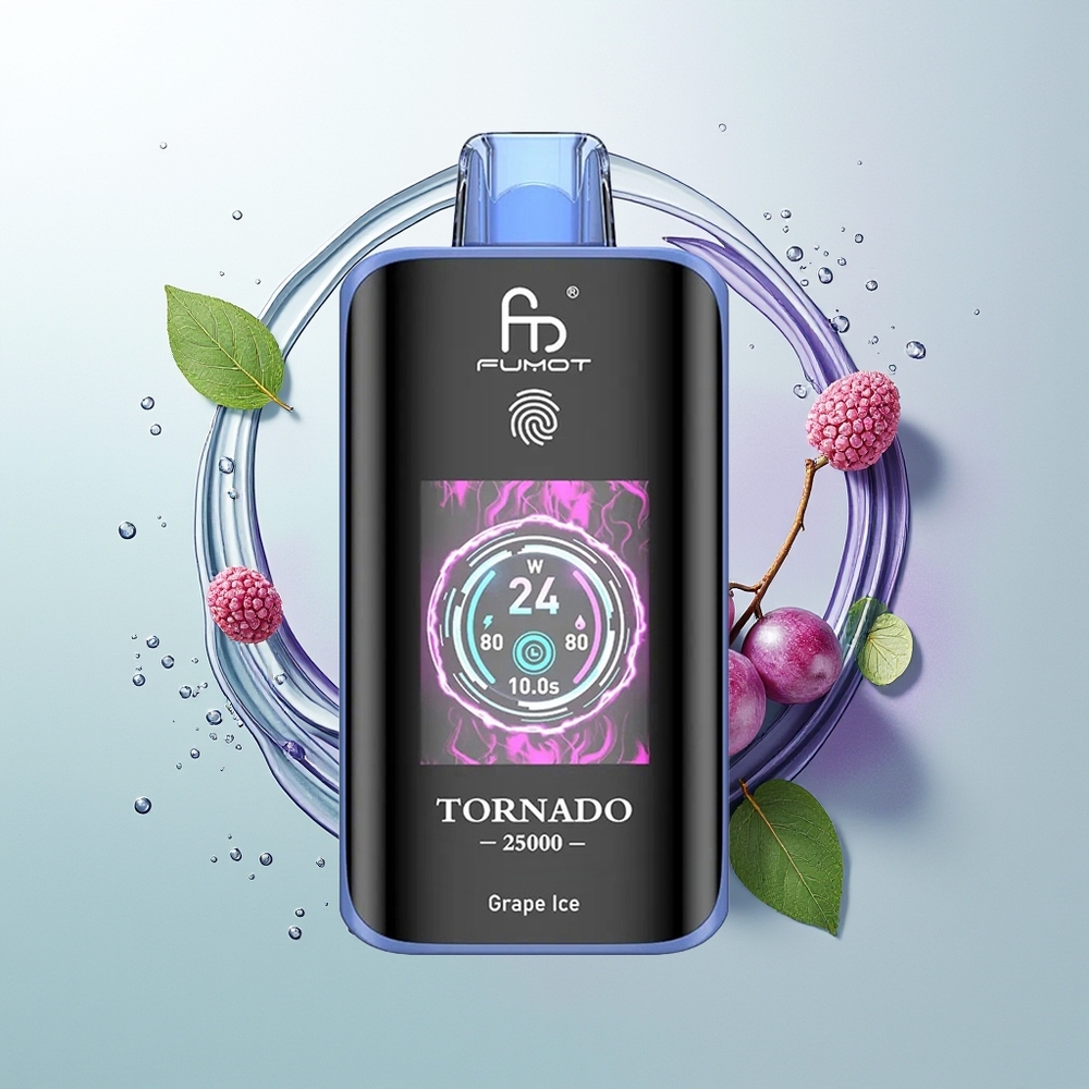 Fumot Tornado 25000 Gelo de Uva com Bateria Recarregável