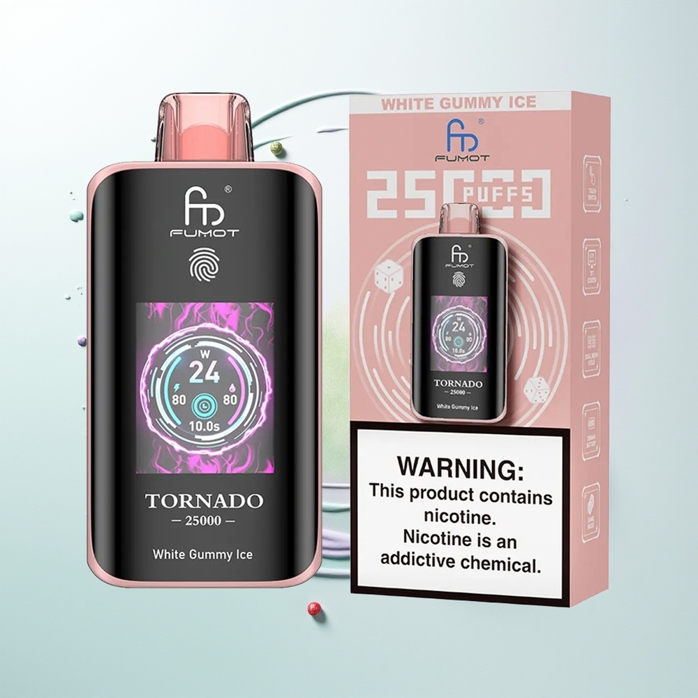 Fumot Tornado 25000 Goma Branca Gelo Tipo-C