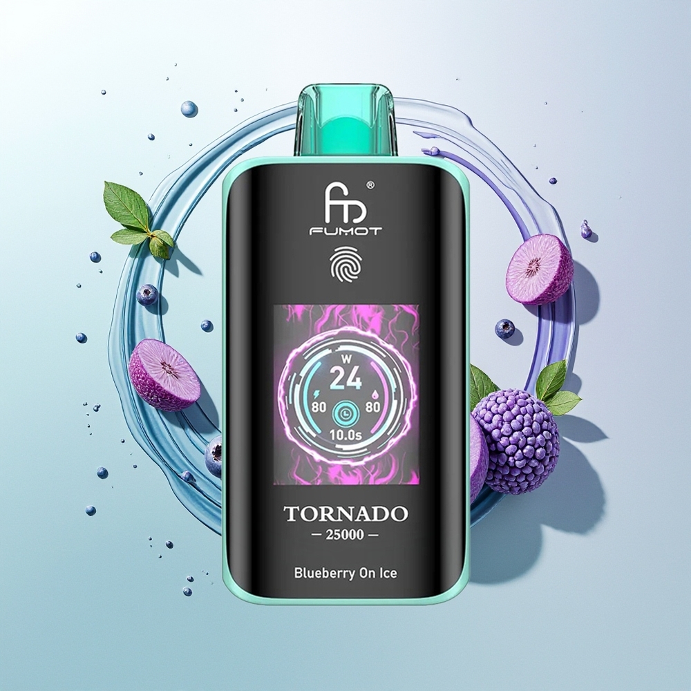 Fumot Tornado 25000 Mirtilo no Gelo com Tela HD
