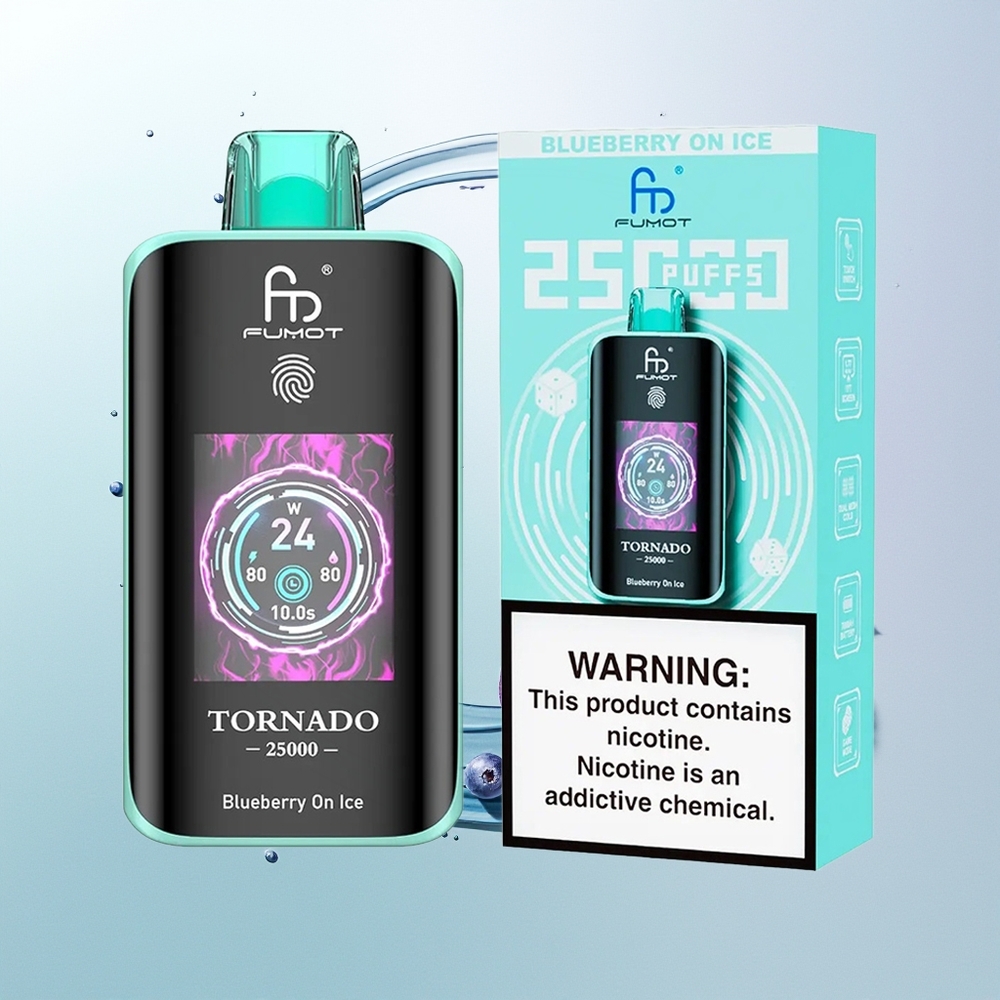 Fumot Tornado 25000 Mirtilo no Gelo com Tela HD