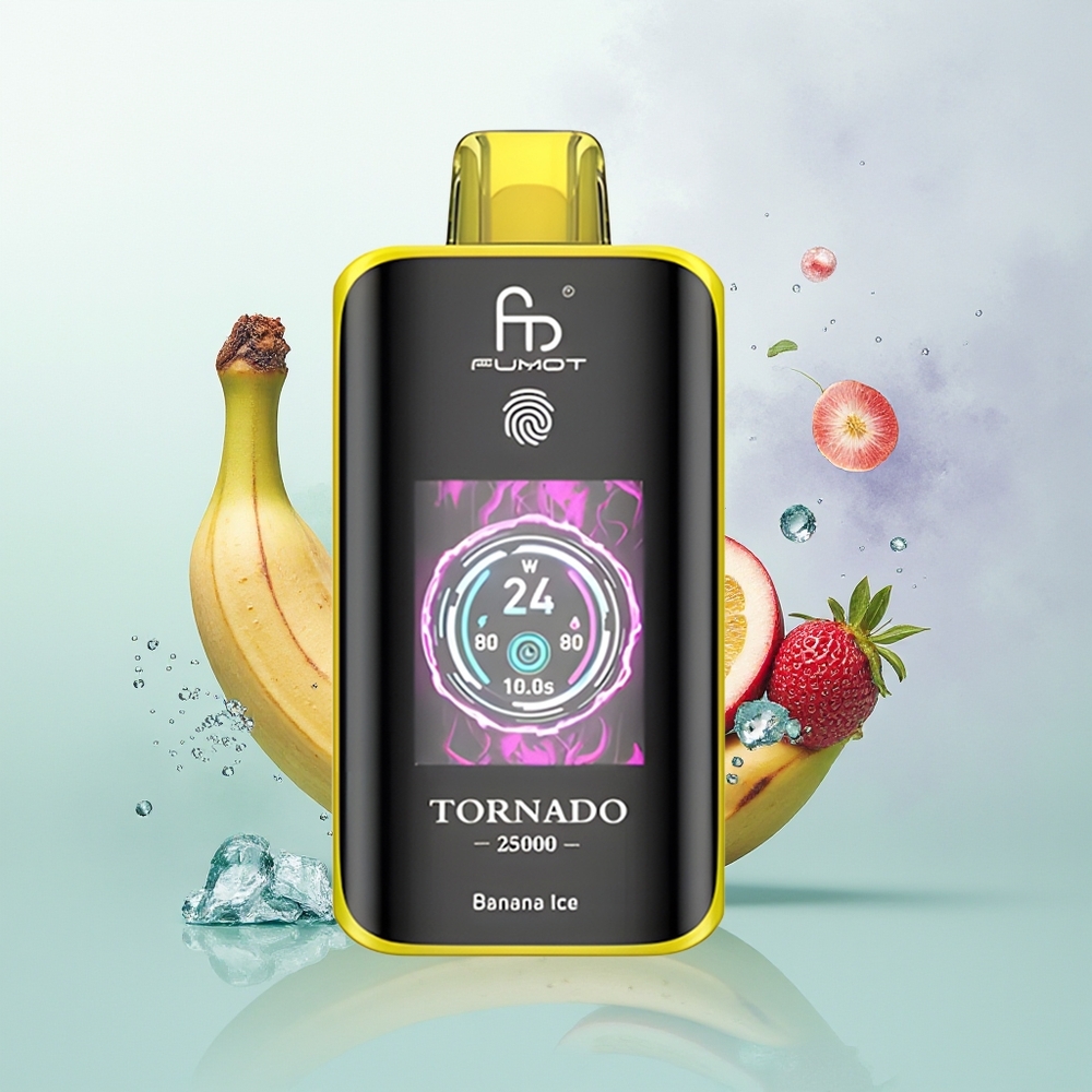 Fumot Tornado 25000 Sorvete de Banana com Tela HD