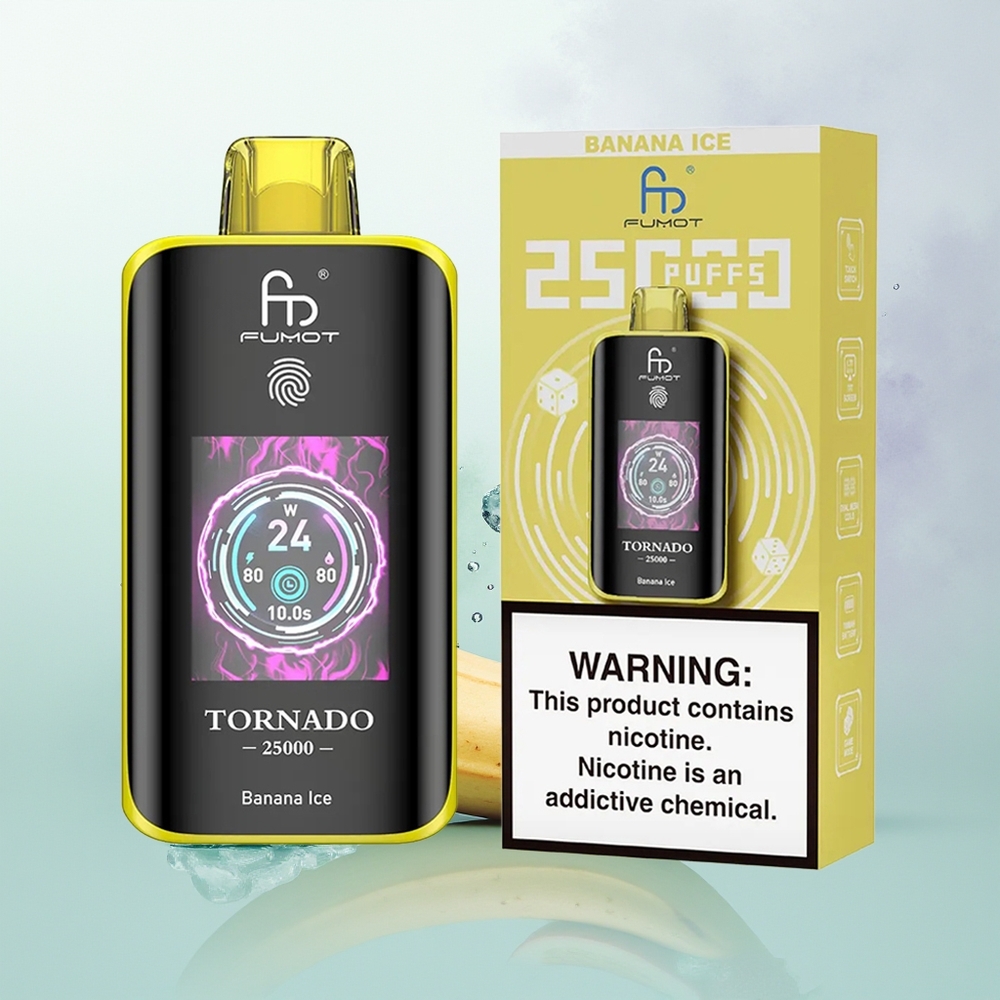 Fumot Tornado 25000 Sorvete de Banana com Tela HD