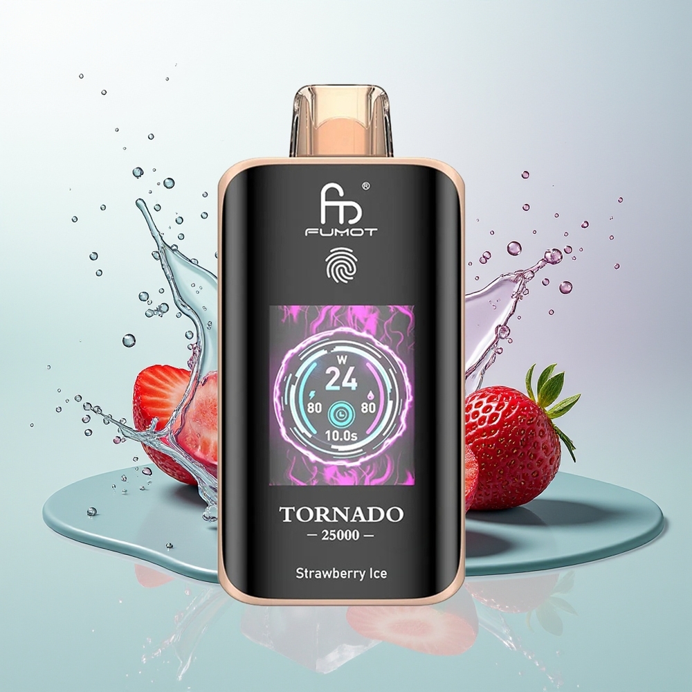 Fumot Tornado 25000 Sorvete de Morango com Tela HD