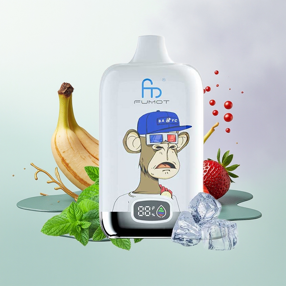 Fumot Tornado Digital Box 12000 Morango Banana 20ml Mesh