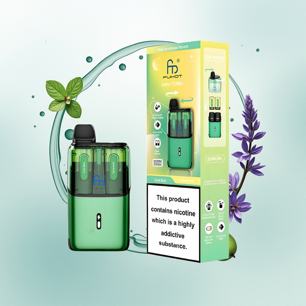 Fumot Ultra T32000 Menta Fresca - Hortelã com Carga Rápida Tipo-C