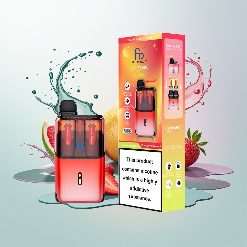 Fumot Ultra T32000 Morango Toranja - Morango Pitaya com Carga Rápida Type-C