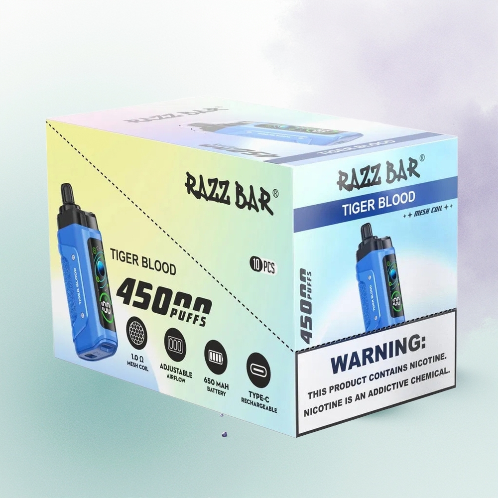 Razz Bar 45000 Sangue de Tigre com Resistência de 1.0 Ohm