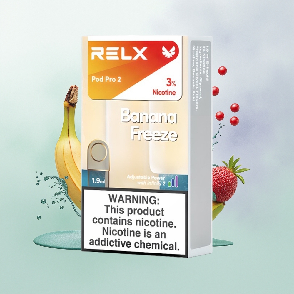 Relx Pod Pro 2 Vape Device Banana Freeze Pro Eco 1.9ml 2 Pods