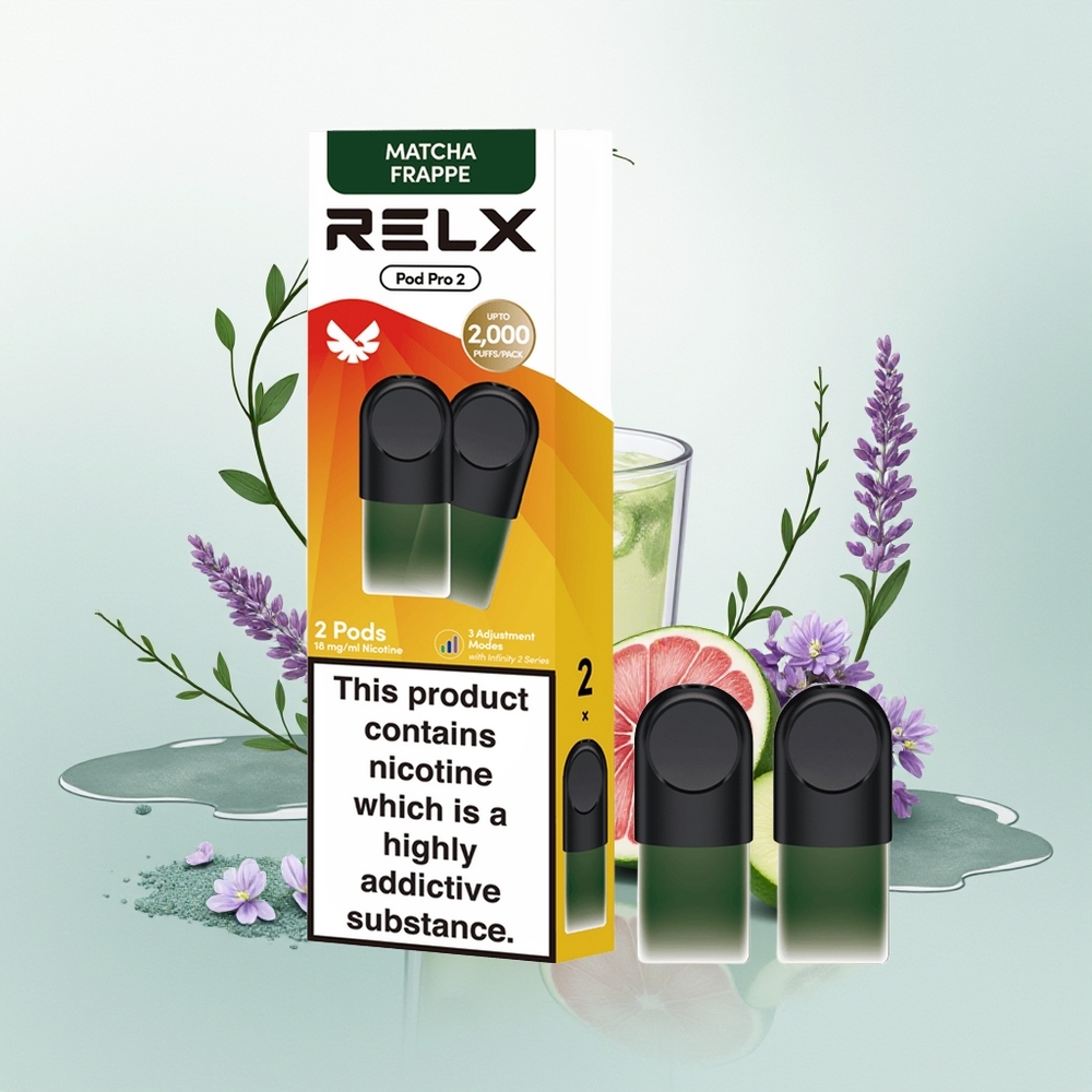 Relx Pod Pro 2 Vape Device Chá Frappê de Matcha com Modo Suave (6,5W)