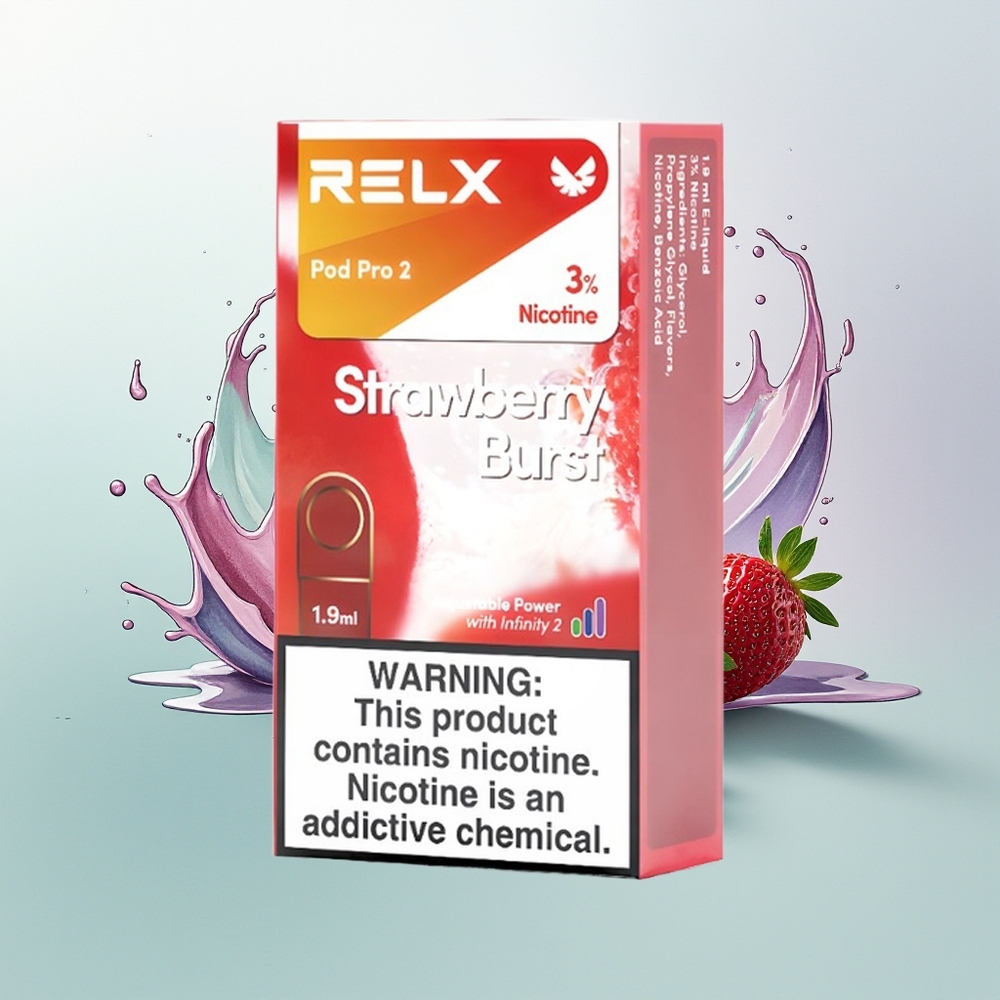 Relx Pod Pro 2 Vape Device Explosão de Morango com 1.9ml