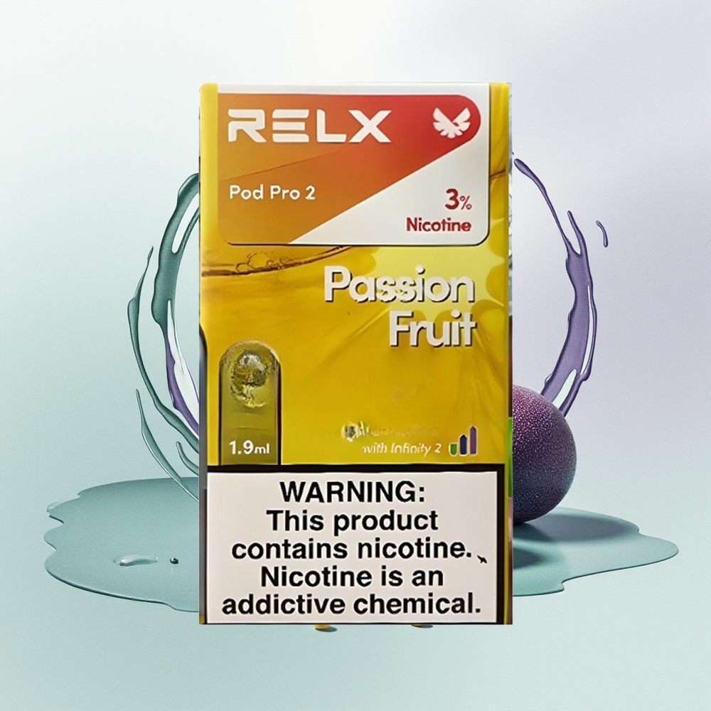 Relx Pod Pro 2 Vape Device Maracujá Modo Suave 6.5W 1.9ml 2 Unidades