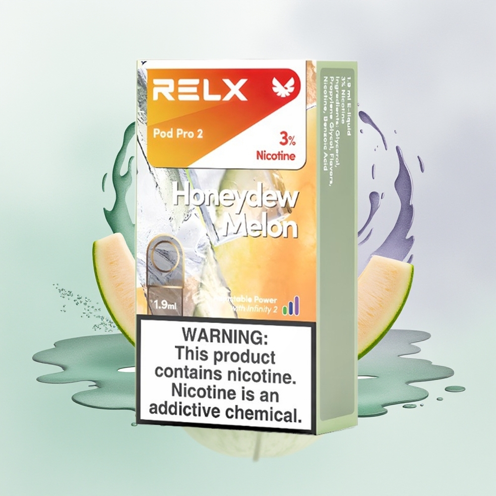 Relx Pod Pro 2 Vape Device Melão Melada Pro 2 com 1.9ml e Modos Eco/Suave/Turbo