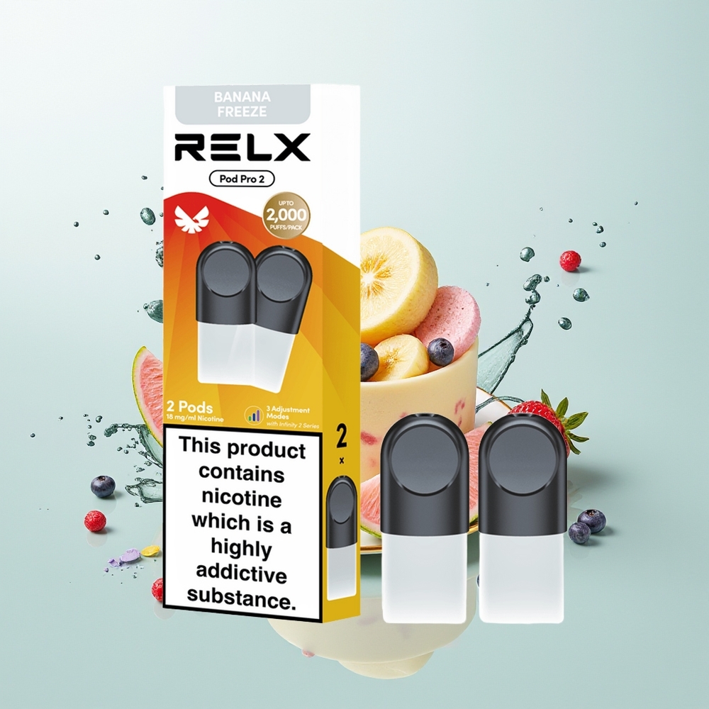 Relx Pod Pro 2 Vape Device Sobremesa-Banana Gelado 1.9ml 3 Modos