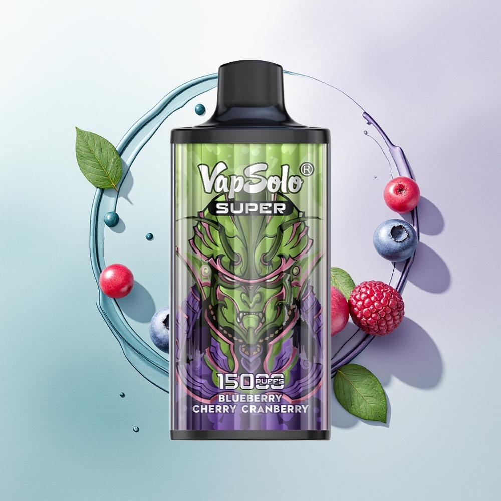 Vapsolo Super 15000 Mirtilo Cereja Cranberry Tipo-C 850mah