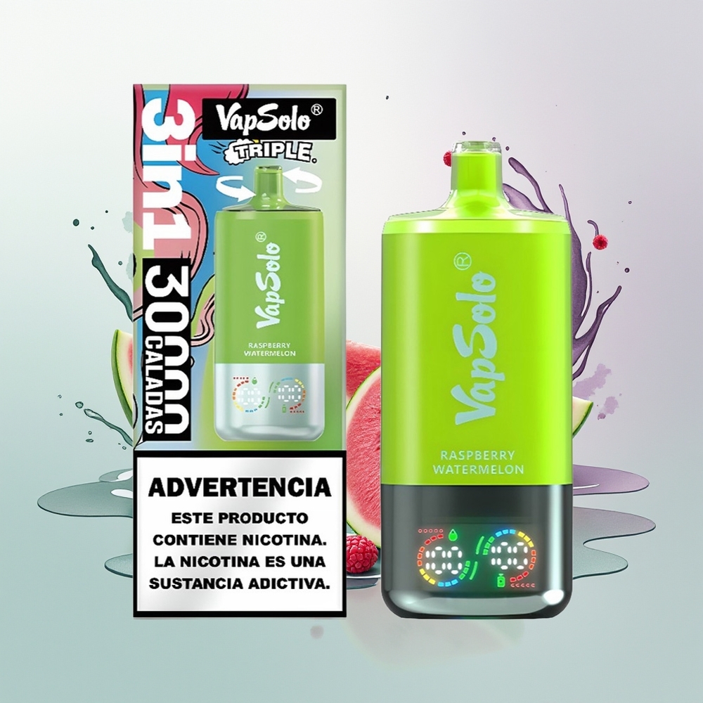 Vapsolo Triple 30000 Melancia Framboesa Tipo-C 40ml