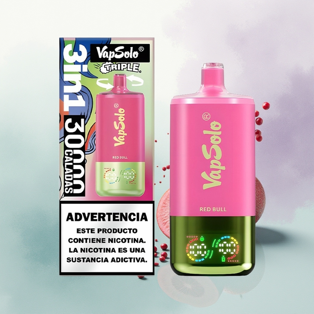 Vapsolo Triple 30000 Touro Vermelho Triplo Tanque 40ml Tipo-C