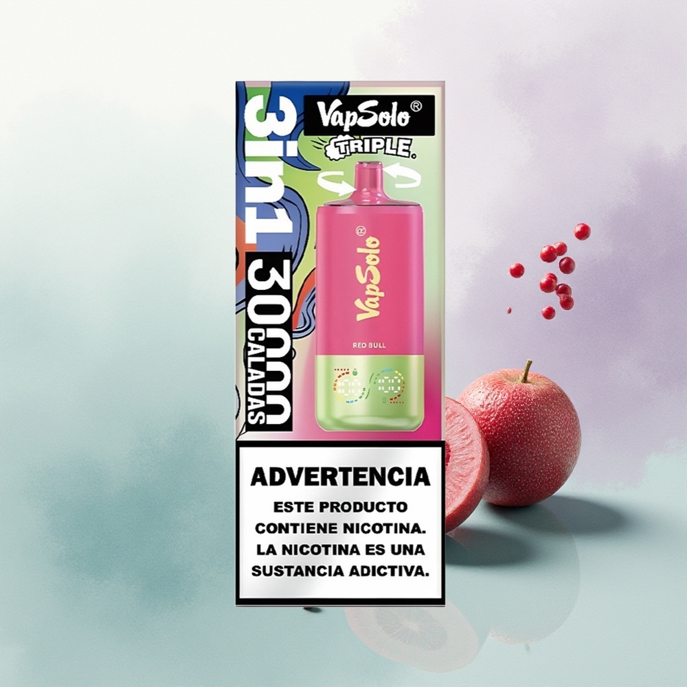 Vapsolo Triple 30000 Touro Vermelho Triplo Tanque 40ml Tipo-C