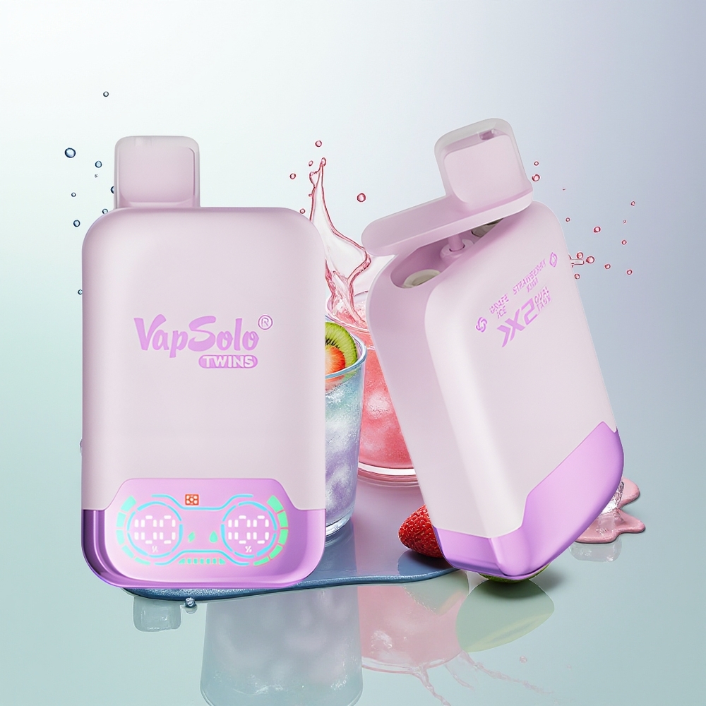 Vapsolo Twins 20000 Gelado de Uva & Kiwi com Morango Duplo Tanque 40ml