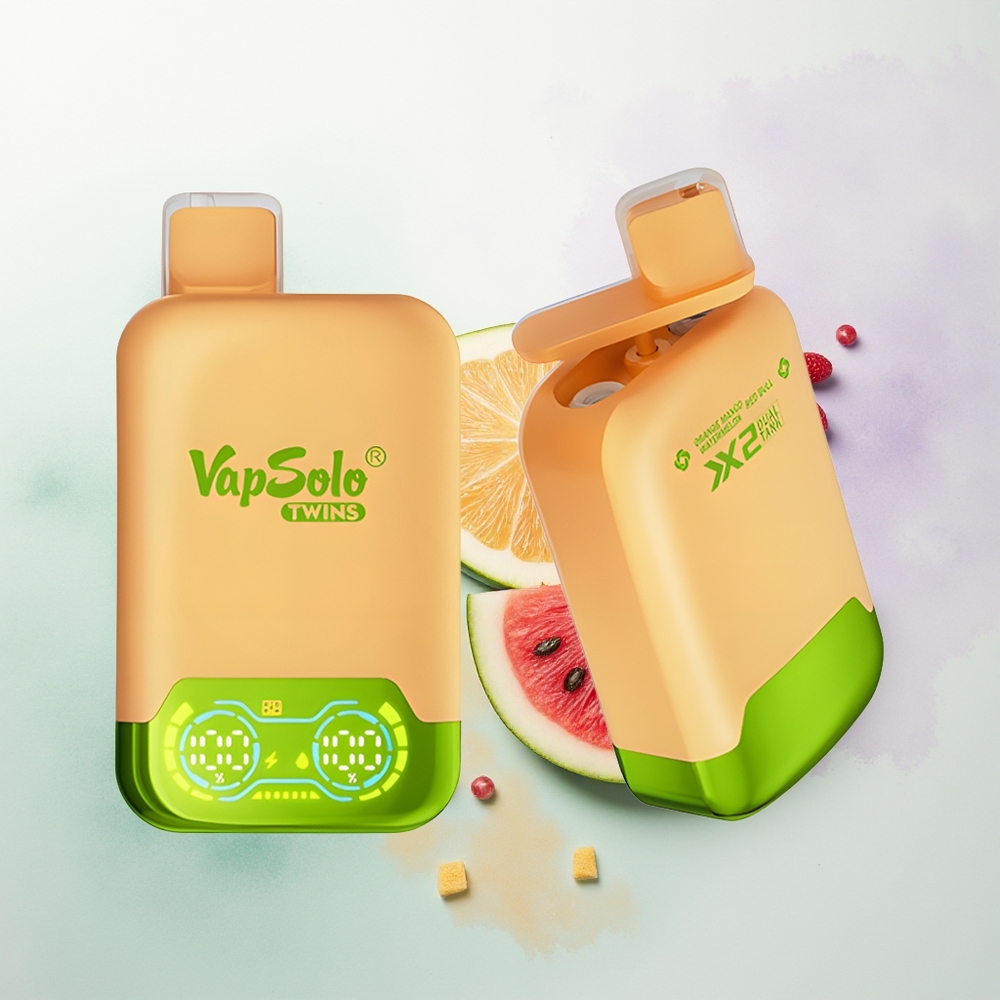 Vapsolo Twins 20000 Laranja Manga Melancia & Red Bull com 40 ml