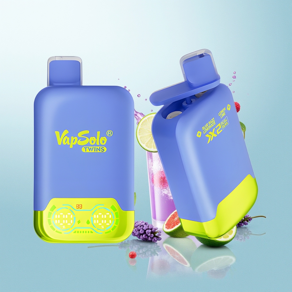 Vapsolo Twins 20000 Limão Lima & Framboesa Azul Tipo-C 40ml