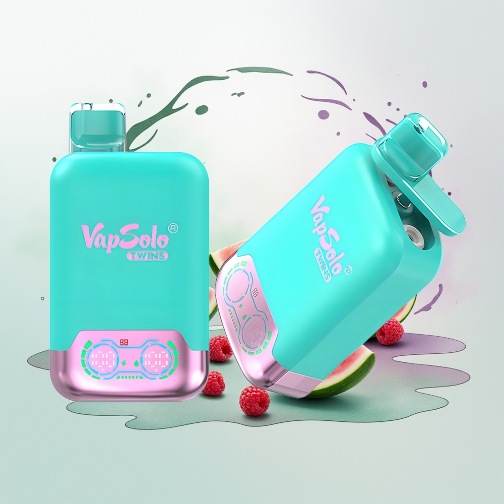 Vapsolo Twins 20000 Melão Triplo & Framboesa Melancia com 40 ml
