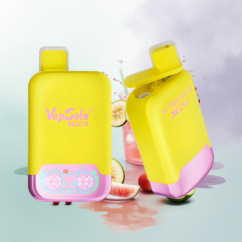 Vapsolo Twins 20000 Morango Banana & Cereja Fizzy com 40 ml