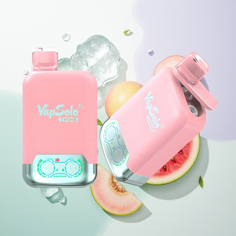 Vapsolo Twins 20000 Morango Gelo & Manga Pêssego Melancia com 40 ml