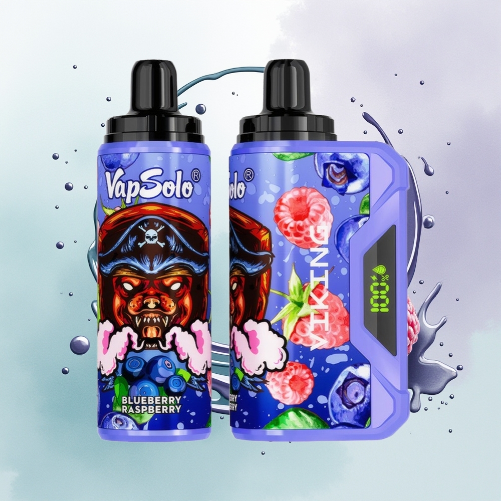 VapSolo VIKING 12000 Mirtilo Framboesa LED Tipo-C